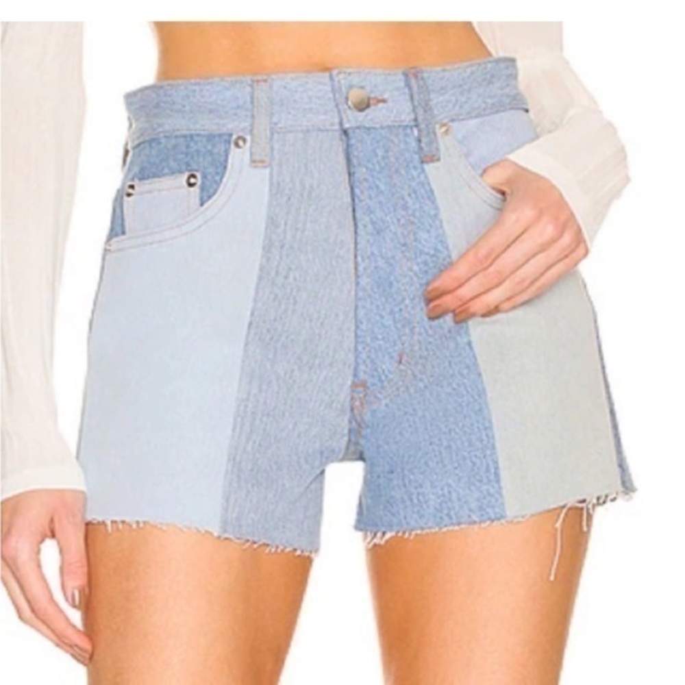 HOST PICK 🥳 New ▶️ Eb Denim ◀️ Revolve Patchwork Shorts. Size 26